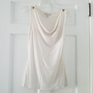 Banana Republic cream colored sleeveless shirt